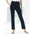 Stretch-Hose CLASSIC BASICS, Damen, Gr. 48, Normalgrößen, blau (marine), 72% Viskose, 25% Polyamid, 3% Elasthan, unifarben, lang, Hosen