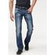 Straight-Jeans BRUNO BANANI "Dylan" Gr. 32, Länge 34, blau (blue, used) Herren Jeans Straight Fit