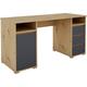 Schreibtisch BYLIVING "Lobo" Tische Gr. B/H/T: 138 cm x 75 cm x 55 cm, braun (artisan eiche, anthrazit, artisan eiche) Schreibtische