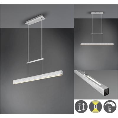 REALITY LEUCHTEN LED Pendelleuchte "PAROS", grau (aluminiumfarben), H: 150cm, Lampen, über Wandschalter dimmbar, höhenverstellbar, up and down Beleuchtung Image
