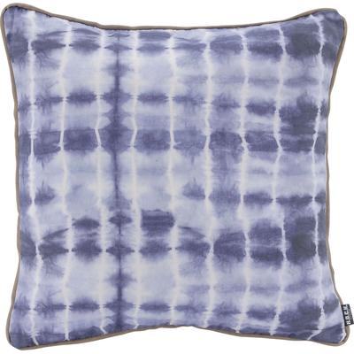 Dekokissen H.O.C.K. "Badu Batik Midnight Outdoor", blau (blau, gemustert), B:50cm H:10cm L:50cm, Polyacryl (dralon), Dekokissen_Sitzkissen_Kissenhüllen, mit Keder, Kissenhülle mit Füllung, 1 Stück Image