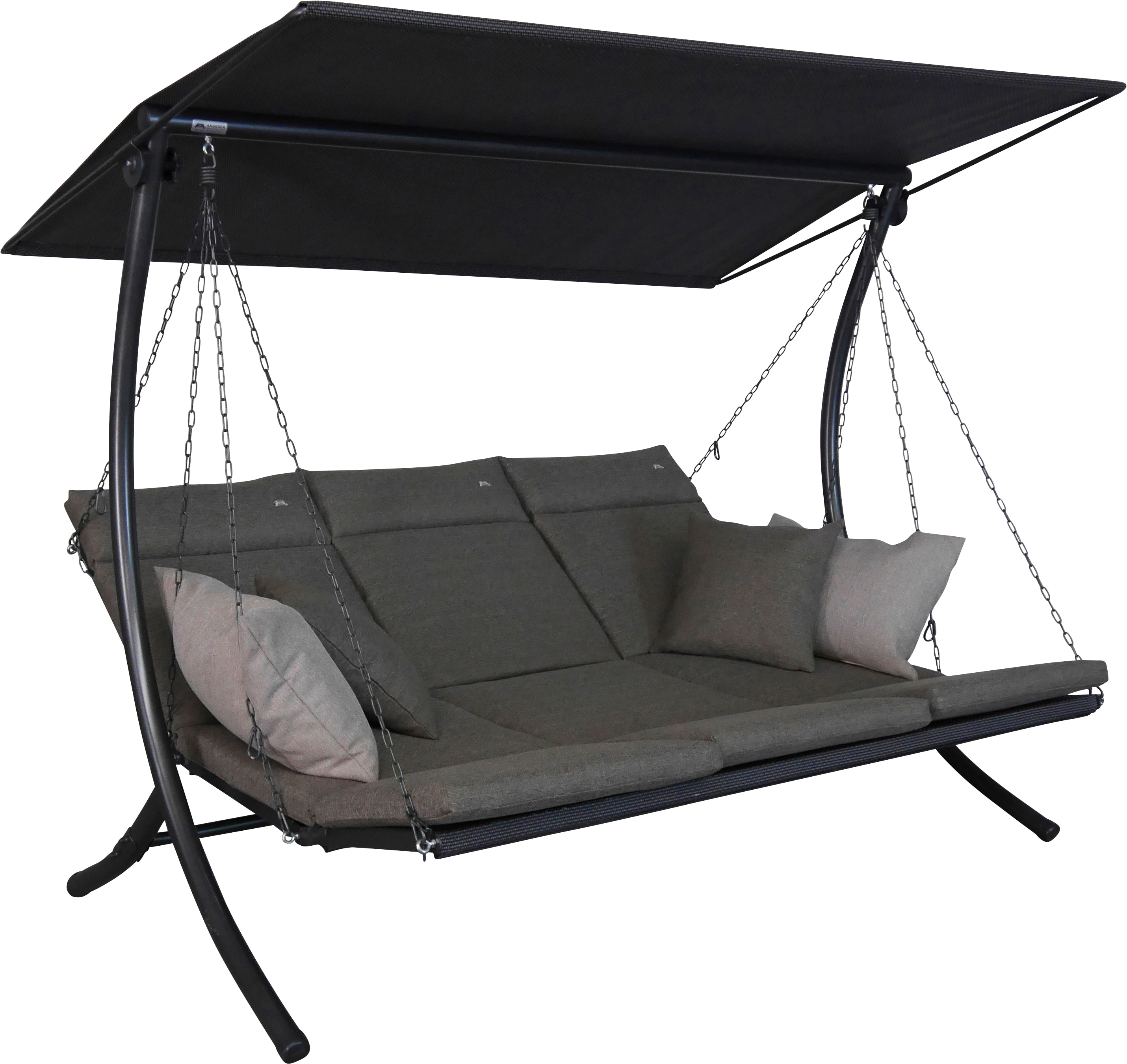 Hollywoodschaukel "Swing Smart olive", grün (olive", "), B:210 H:160 T:145, Obermaterial: 100% Polyester, ANGERER FREIZEITMÖBEL, Hollywoodschaukeln Image