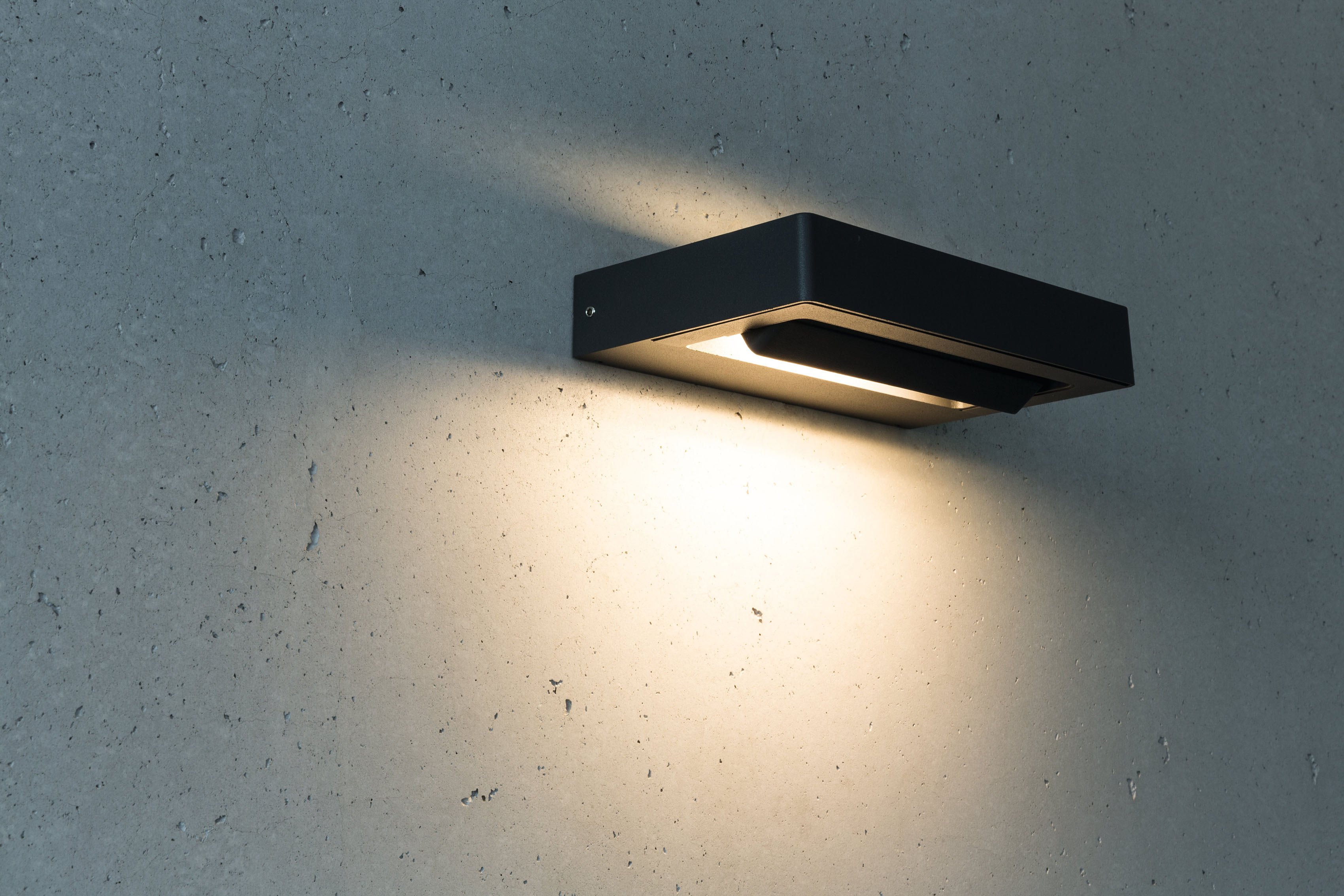 LED Wandleuchte HEITRONIC "Cordoba", grau (anthrazit), B:22cm H:3,5cm T:12,8cm, Leuchten, LED Außenwandleuchte, Wandlampe, Außenlampe, Leuchteinheit um 320 schwenkbar Image