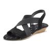 Sandalette VIVANCE "Sommerschuh", Damen, Gr. 40, schwarz, Obermaterial: 100% Elasthan. Futter: 100% Textilmaterial. Decksohle: 100% Textilmaterial. Laufsohle: 100% Synthetik, unifarben, casual, Schuhe, Sandale, Sommerschuh mit elastischen Riemchen...