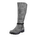 Winterstiefel RIEKER Gr. 39, Normalschaft, grau Damen Schuhe Reißverschluss Winterstiefel