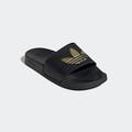 Badesandale ADIDAS ORIGINALS "LITE ADILETTE" Gr. 37, schwarz (core black, core matte gold) Schuhe Wasserschuhe