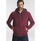 Kapuzensweatjacke MAN'S WORLD Gr. XXXL (64/66), rot (bordeau) Herren Sweatjacken