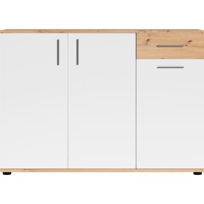 Kommode BYLIVING "Jakob" Sideboards Gr. B/H/T: 110 cm x 83,5 cm x 35,5 cm, braun (artisan eiche) Kommode