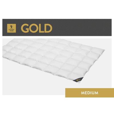 Gänsedaunenbettdecke SPESSARTTRAUM "Gold", weiß, B:135cm L:200cm, Bezug: 100% Baumwolle. Füllung: 100% Gänsedaunen, Bettdecken, hergestellt in Deutschland, allergikerfreundlich Image