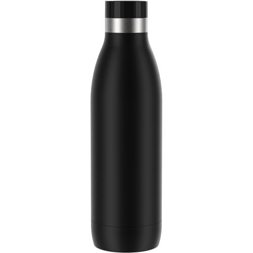 "Trinkflasche EMSA ""Bludrop Color"" Trinkflaschen Gr. 0,7 ml, schwarz Thermoflaschen, Isolierflaschen und Trinkflaschen Edelstahl, Quick-Press Deckel, 12h warm24h kühl, spülmaschinenfest"