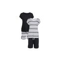 Shorty WÄSCHEPUR Gr. 44/46, schwarz-weiß (schwarz, weiß) Damen Homewear-Sets Pyjamas