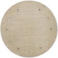 Wollteppich CARPETFINE "Gabbeh Uni" Teppiche Gr. Ø 150 cm, 15 mm, 1 St., weiß Orientalische Muster