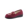 Hausschuh SCHAWOS, Damen, Gr. 41, rot (bordeaux), Textil, Schuhe