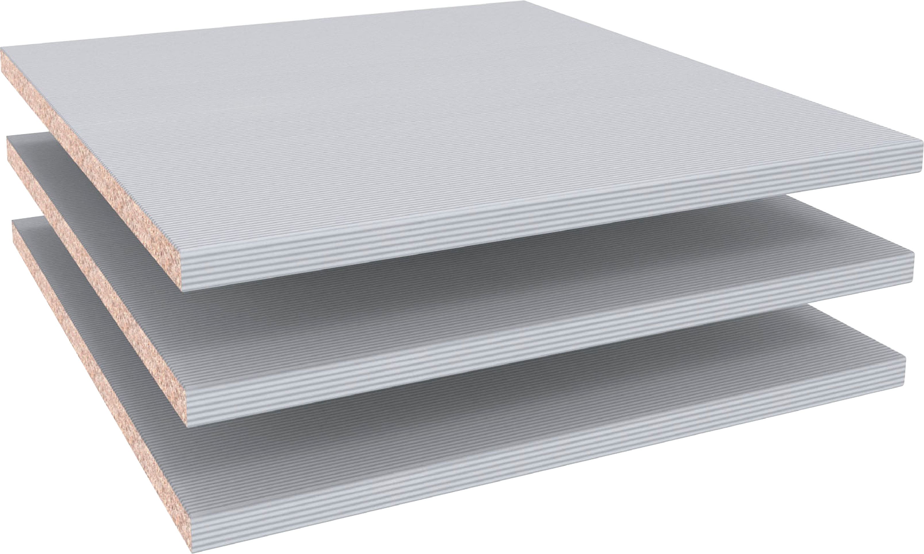 Einlegeboden MUSTERRING "Imola W", silber (streifendekor (silber)), B:72,3cm H:2,2cm T:51,5cm, Holzwerkstoff, Einlegeböden, 3-er Set, auf beliebiger Höhe einbaubar