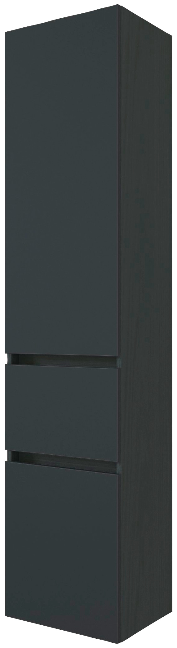 Seitenschrank WELLTIME "Livorno", grau (grau, graphit), B:40cm H:180cm T:35cm, Schränke, Bad-Hochschrank Bad-Seitenschrank, stehende und hängende Montage möglich Image