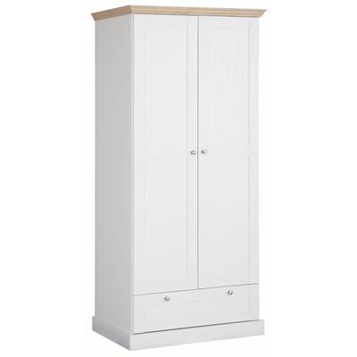 Drehtürenschrank HOME AFFAIRE "Binz", weiß (weiß, eichefarben), B:85cm H:180cm T:55cm, FSC-zertifizierter Holzwerkstoff, Schränke, in unterschiedlichen Breiten und zwei Farbvarianten erhältlich Image