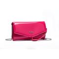 Clutch COLLEZIONE ALESSANDRO "Mia" Gr. B/H/T: 24 cm x 13 cm x 5 cm one size, pink Damen Taschen Handtaschen aus weichem Softlackmaterial
