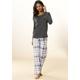 Pyjama ARIZONA Gr. 32/34, grau (dunkelgrau, weiß) Damen Homewear-Sets Pyjamas
