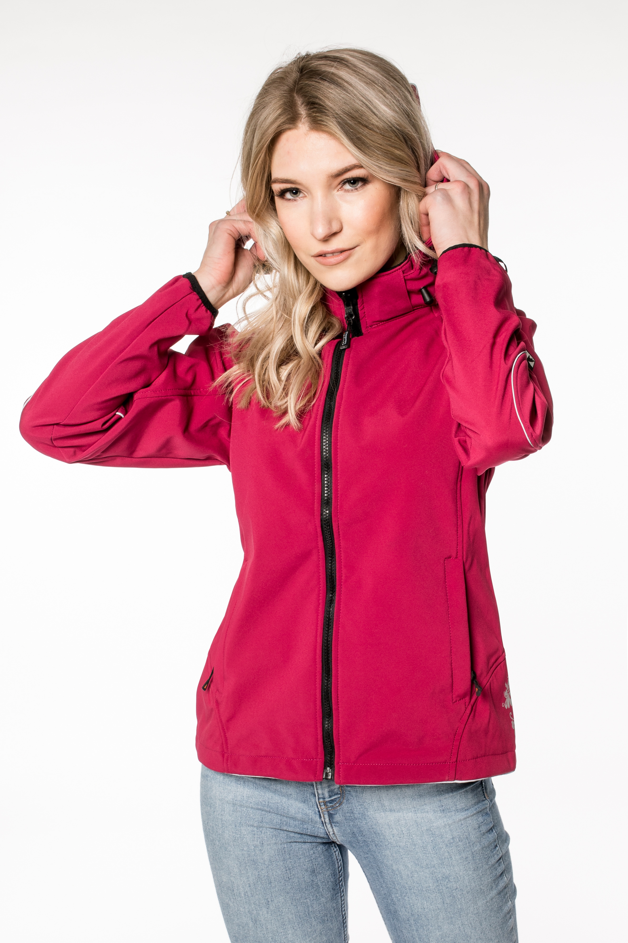 Softshelljacke DEPROC ACTIVE "NIGEL PEAK Women", Damen, Gr. 36 (S), pink, 96% Polyester; 4% Elastan, mit Gummizug, Jacken Yoga&PilatesBekleidung Sportbekleidung Outdoorbekleidung Softshelljacke Übergangsjacke, auch in Großen Größen erhältlich