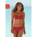 Bügel-Bikini LASCANA Gr. 38, Cup D, rot Damen Bikini-Sets Ocean Blue mit Pailletten-Verzierung Bestseller