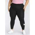 Leggings NIKE SPORTSWEAR "Essential Women's Mid-Rise Swoosh (Plus Size)" Gr. 3X (54/56), N-Gr, schwarz Damen Hosen Leggings Sport