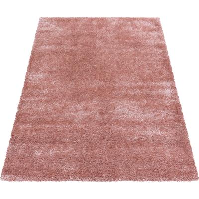Hochflor-Teppich AYYILDIZ TEPPICHE "BRILLIANT 4200", rosa (rosé), B:200cm H:50mm L:290cm, Polypropylen (PP), Teppiche, Läufer, auch in rund, Langflor, Shaggy, Wohnzimmer Image