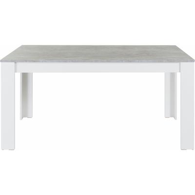 Esstisch HOMEXPERTS "Zabona", weiß (weiß, beton, optik, weiß), B:160cm H:75cm T:90cm, Tische, Esstisch, Breite 160 cm Image