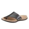 Zehentrenner GABOR, Damen, Gr. 44, schwarz, Nappaleder, sportlich, Schuhe, Keilabsatz, Sommerschuh, Dianette mit kontrastfarbiger Stickerei