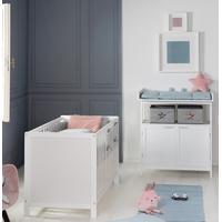 Babymöbel-Set ROBA Hamburg Gr. Beistellbett & Wickelkommode mit 2 Türen, B/H: 60 cm x 120 cm, weiß Baby Schlafzimmermöbel-Sets Baby-Bettsets