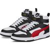 Sneaker PUMA "RBD GAME", Gr. 43, bunt (puma weiß, high risk rot, puma schwarz, puma team gold), Leder, Synthetik, sportlich, Schuhe