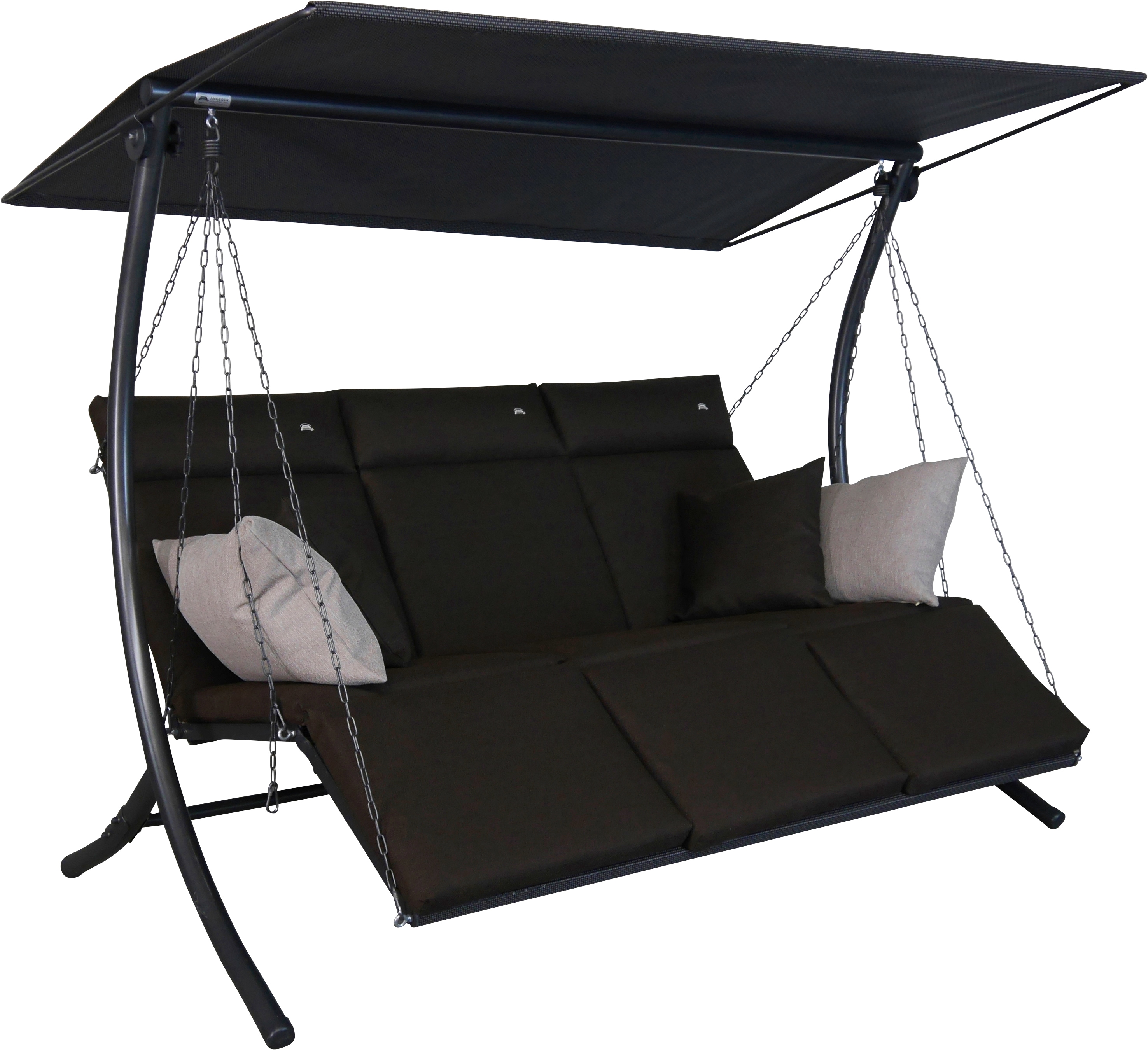 Hollywoodschaukel "Swing Smart coffee", braun, B:210 H:160 T:145, Obermaterial: 100% Polyester, ANGERER FREIZEITMÖBEL, Hollywoodschaukeln, wetterfest Image