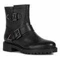 Bikerboots GEOX "Hoara" Gr. 36, schwarz Damen Schuhe Bikerboots Boots Damenschuh Herbstschuh Reißverschlussstiefeletten