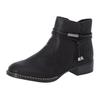Cowboy Stiefelette RIEKER, Damen, Gr. 41, schwarz, Lederimitat, elegant, Schuhe, Westernstiefelette, Stiefelette mit Zierbänder, schmale Form