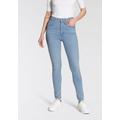 Skinny-fit-Jeans LEVI'S "Mile High Super Skinny" Gr. 27, Länge 32, blau (light blue) Damen Jeans Röhrenjeans