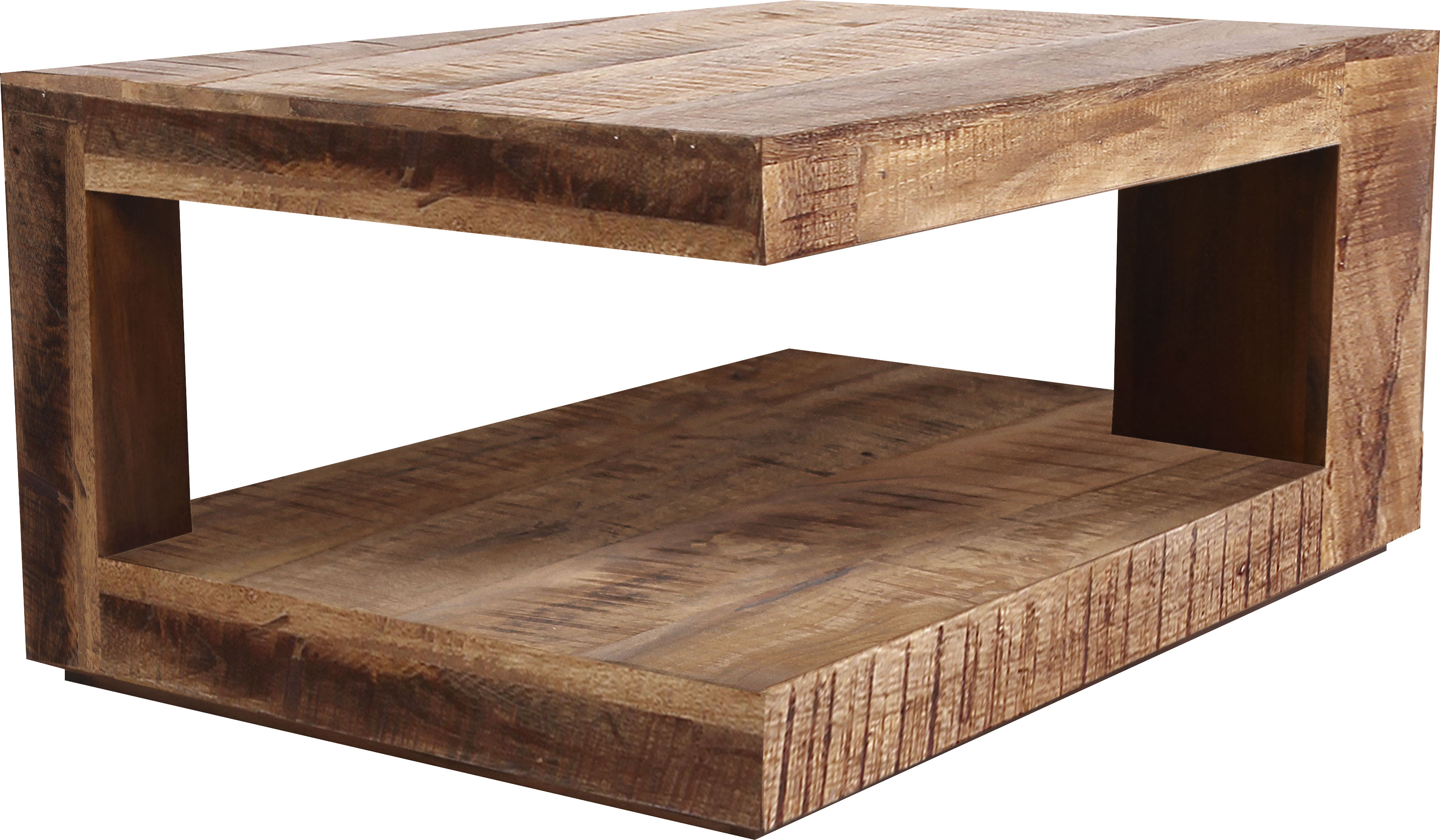 Couchtisch INOSIGN "Titlis", braun (natur, braun, natur, braun, natur, braun), B:90cm H:40cm T:60cm, Tische, Couchtisch Eckige Couchtische Holz-Couchtische