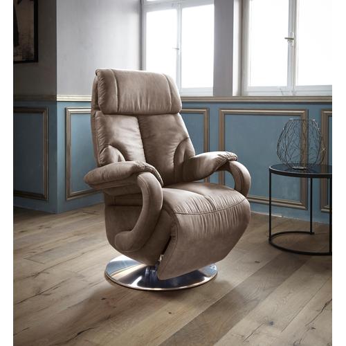 „TV-Sessel SIT&MORE „“Invito““ Sessel Gr. Luxus-Microfaser, manuell verstellbar, ohne Aufstehhilfe, B/H/T: 80 cm x 113 cm x 80 cm, grau (taupe) Fernsehsessel und TV-Sessel Sessel in Größe M, wahlweise mit Motor Aufstehhilfe“