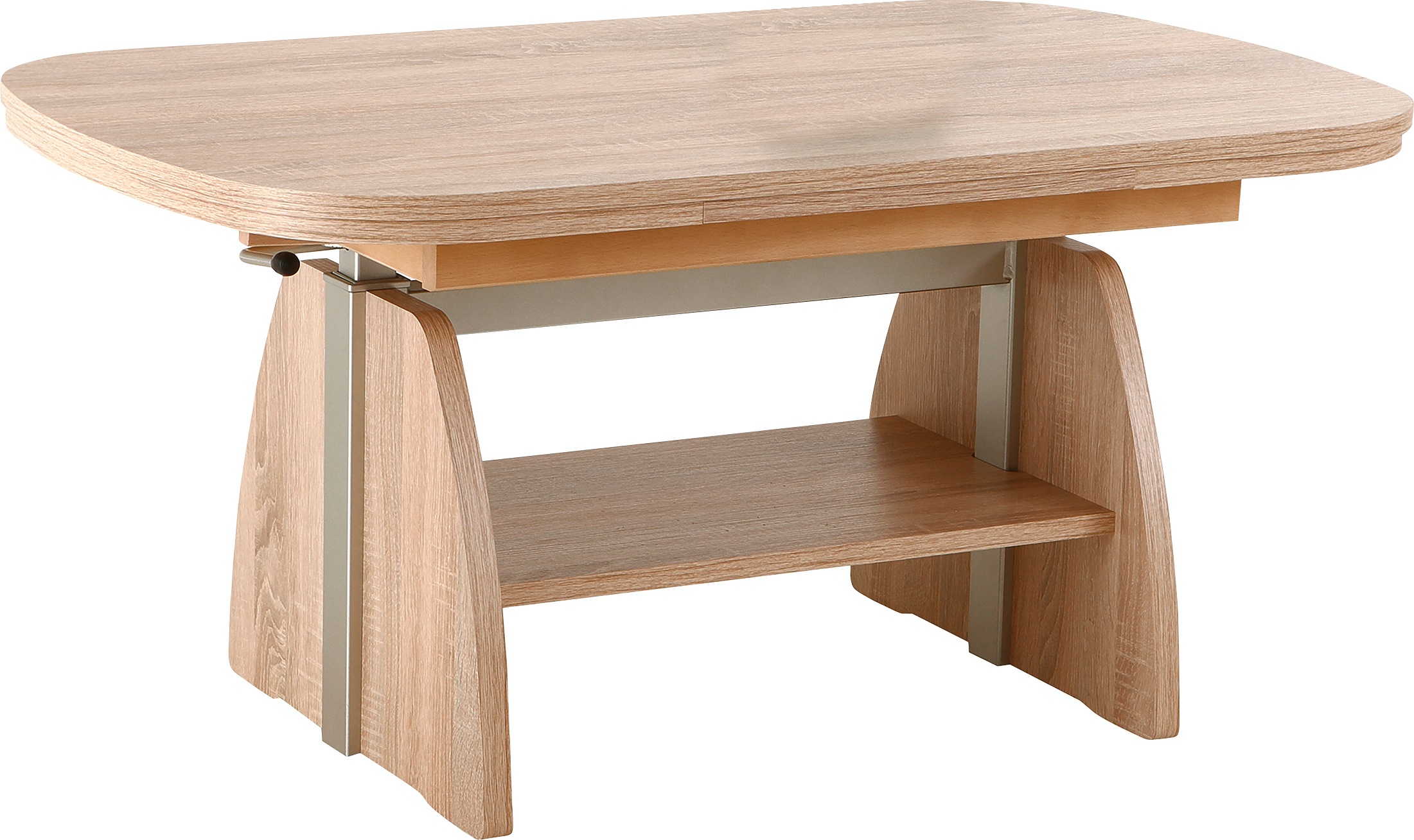 Couchtisch HELA "Fabian", braun (sonoma eiche), Tische, Couchtisch, mit Funktion, ausziehbar und höhenverstellbar