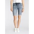 Jogg-Jeansbermudas ARIZONA Gr. 38, N-Gr, blau (bleached, used) Damen Jeans 5-Pocket-Jeans Joggjeans