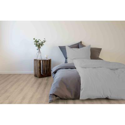 Bettwäsche SETEX "Setex Halbleinen", grau (kiesel), B/L: 155cm x 220cm, , Halbleinen, B/L: 80cm x 80cm, Halbleinen, Obermaterial: 55% Leinen, 45% Baumwolle, Bettwäsche, Halbleinen Qualität (55% Leinen, 45% Baumwolle), mit Reißverschluss Image