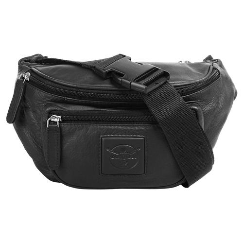 Gürteltasche CHIEMSEE Gr. B/H/T: 20 cm x 17 cm x 3 cm onesize, schwarz Damen Taschen Gürteltaschen echt Leder