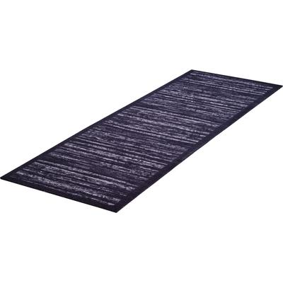 Küchenläufer GRUND "Hamada", grau (grau, schwarz), B:60cm H:8mm L:180cm, Kunstfaser, Teppiche, In- und Outdoor geeignet, Teppich-Läufer mit Bordüre Image