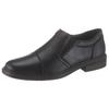 Slipper RIEKER, Herren, Gr. 42, schwarz, Leder, elegant, Schuhe, Anzugschuh, Business Schuh, Schlupfschuh mit stylischer Quernaht