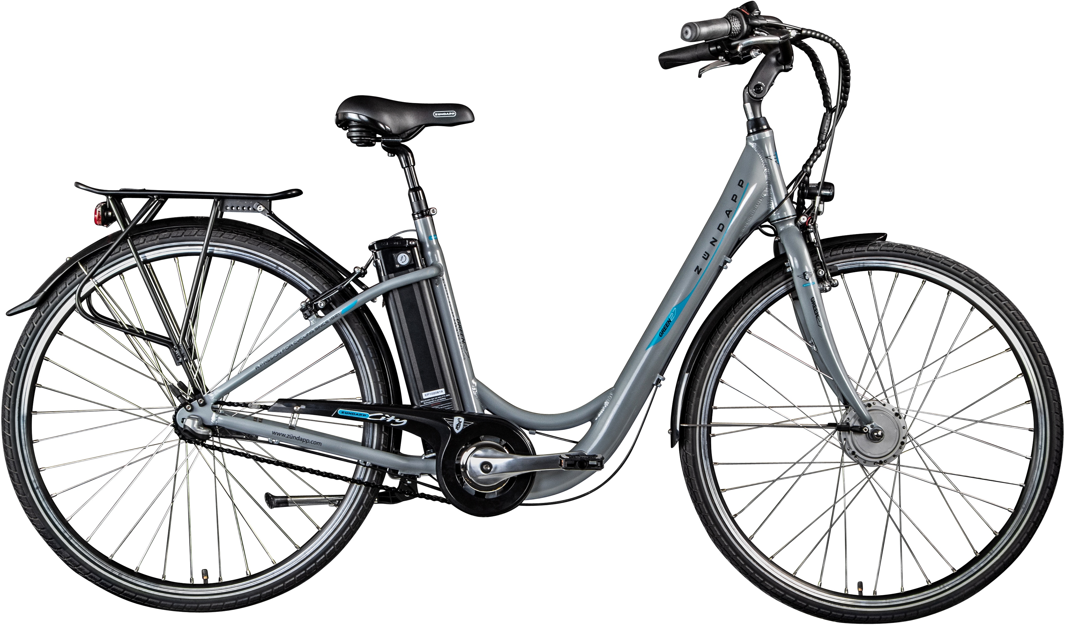 E-Bike ZÜNDAPP "Green 2.7" Gr. 48, grau, Elektrofahrräder, 48cm, 28 Zoll (71,12cm), Pedelec, Elektrofahrrad für Damen u. Herren Image