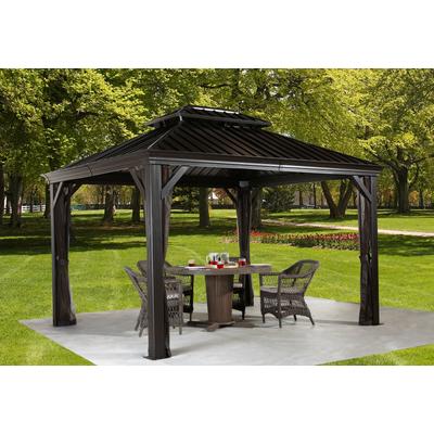 Pavillon SOJAG "Messina 10x12", grau (anthrazit), B/H/T: 298cm x 292cm x 363cm, Pavillons, BxT: 298x363 cm