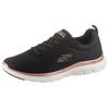 Sneaker SKECHERS "FLEX APPEAL 4.0 BRILLINAT VIEW", Damen, Gr. 41, rosa (schwarz, rosé), Textil, Lederimitat, sportlich, Schuhe, Freizeitschuh, Halbschuh, Schnürschuh mit Air Cooled Memory Foam