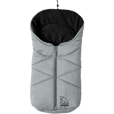 Fußsack HEITMANN FELLE "Eisbärchen - Kleiner Winterfußsack Fleece", grau (hellgrau), B:39cm L:79cm T:10cm, Polyester, Fußsäcke, mit Fleecefutter, für Baby-Tragschalen, Kinderwagen u.v.m