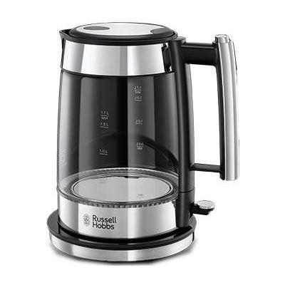 RUSSELL HOBBS Wasserkocher "Elegance 23830-70", schwarz (edelstahl, schwarz), B:23,3cm H:26,1cm T:19cm, Wasserkocher, Edelstahl, LED Beleuchtung, Kalkfilter, Wasserstandsanzeige, Design