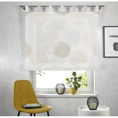 Raffrollo MY HOME "Belem" Gr. 3, grau (stein), B:80cm H:140cm, Voile, Obermaterial: 100% Polyester, Raffrollos, Transparent, Voile, Polyester Image