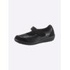 Hausschuh VAROMED, Gr. 4,5, schwarz, Textil, Veloursleder, Schuhe