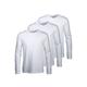 Langarmshirt MAN'S WORLD "neue Farbe ", Herren, Gr. 68/70 (4XL), weiß, Single Jersey, Obermaterial: 100% Baumwolle, unifarben, Basic, regular fit, Rundhals, Langarm normaler Saum, Shirts, Langarm, unifarben, aus Baumwolle, im 3er-Pack